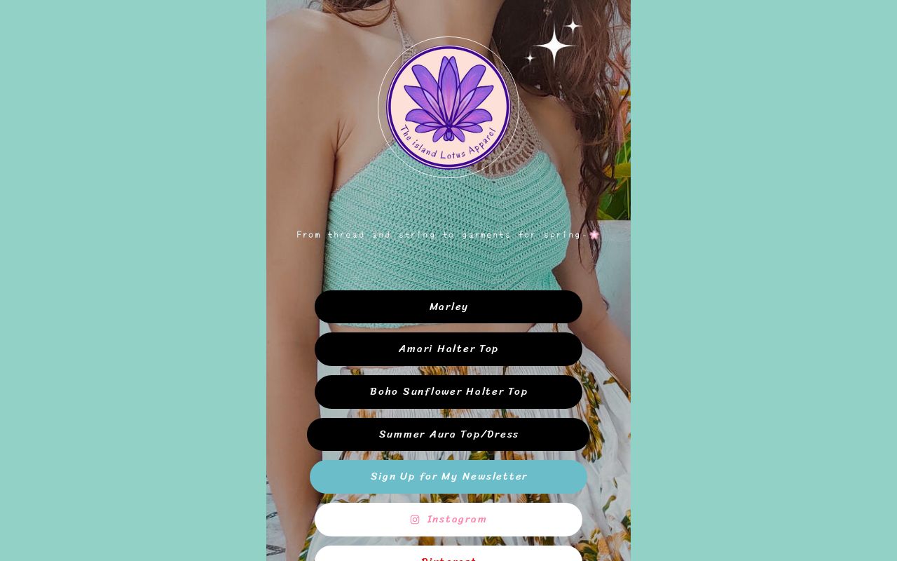 The island Lotus Apparel links